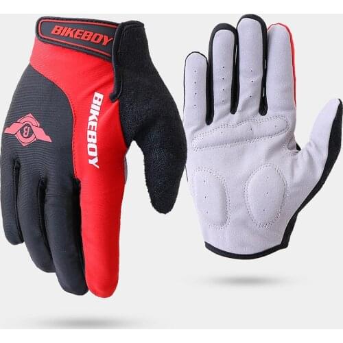 High Quality Full Finger Bicycle Gloves Anti-sweat Silicone Anti-slip Breathable Spandex fabric Touch Screen Gloves Man Woman