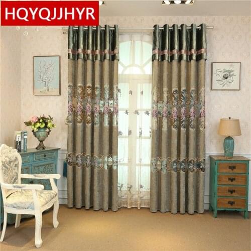 High-grade embroidered villa curtains for Living Room windows classic luxury high-end custom European curtains for Bedroom