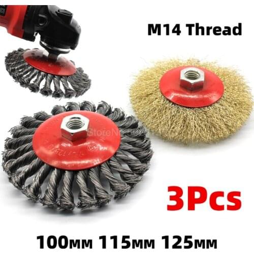 1x Wire Wheel Brush Twist Knot Bowl-type Steel Grinding Polishing Derusting Deburring Cup For Angle Grinder Drill Rusty Remove