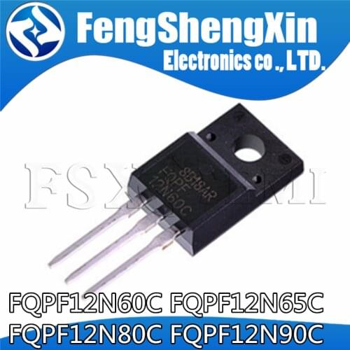 10pcs FQPF12N80 TO-220F FQPF12N80C 12N80 TO-220 MOSFET