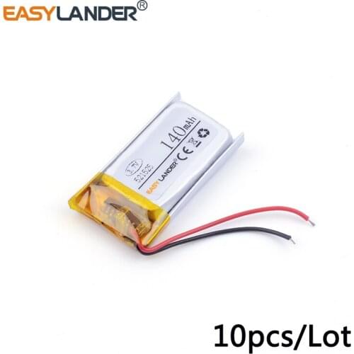 10pcs/Lot 3.7v lithium Li ion polymer rechargeable battery 521525 3.7v 140mah Electric toothbrush battery with A quality GPS MP3