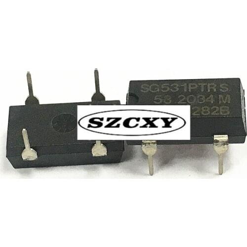 2PCS New imported original, 53,2034 MHz A rectangle crystals