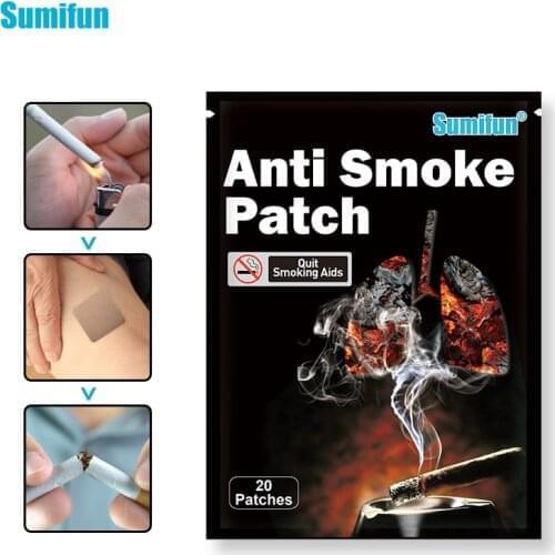 Sumifun 20/40pcs Herbal Stop Smoking Patch Anti Smoke Patches Control Release Smoke Away Plaster Quit Smoking Sticker K05501