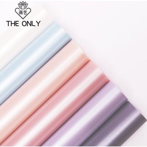 20pcs Candy Color Flower Wrapping Paper Silk Satin Texture Wrapping Paper Floral Gift Bouquet Packaging Craft Florist Supplies