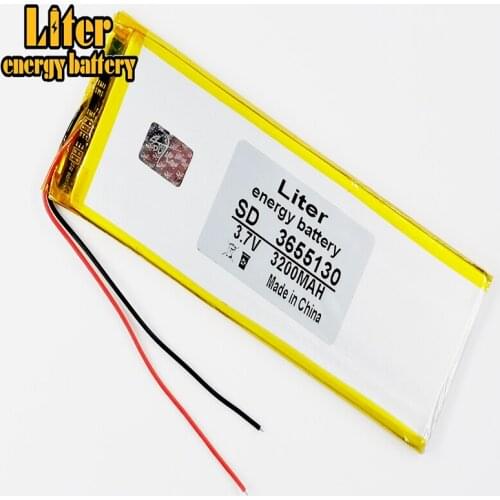 3655130 3.7V 3200mah Lithium polymer Battery with Board For PDA Tablet PCs Diital Products