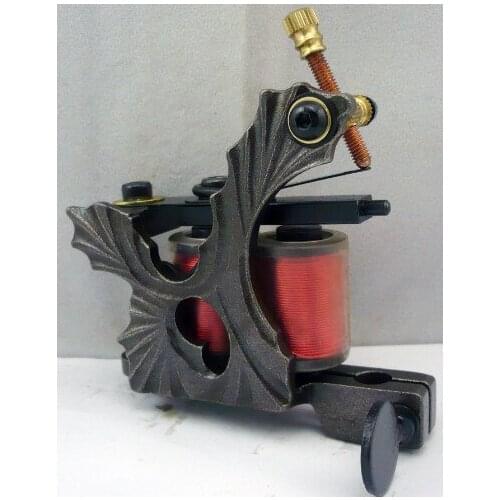 5Pcs/lot Professional Handmade Tattoo Machine 10 Wrap Coils Iron Cast Frame Custom Tattoo Gun For Liner Shader HTM-6232