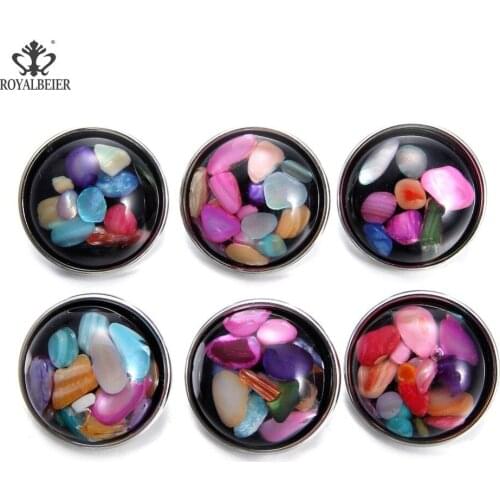 6pcs/lot Round Resin Acrylic Snap Buttons 18mm Snap Button Jewelry For Snap Bracelet Snaps Jewelry KZ1035