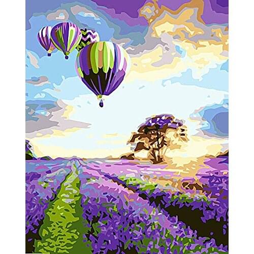 Full Diy square round Diamond Painting Lavender hot air balloon Embroidery Cross Stitch unicorn Needlework Christmas gift
