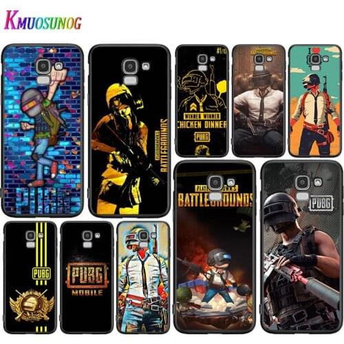 Popular Games PUBG Cover for Samsung Galaxy J8 J7 Duo J6 J5 Prime J4 Plus J3 J2 Core 2018 2017 2016 Black Soft Phone Case