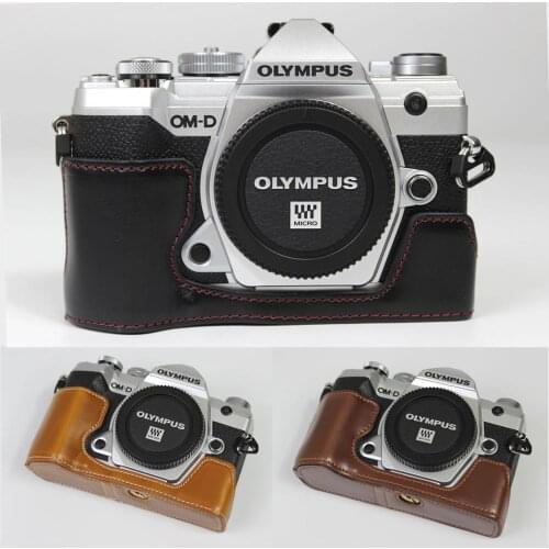Leather Protect Half Camera Case Grip for Olympus OM-D EM5 III/E-M5 Mark III