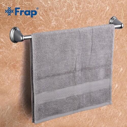 FRAP 1Set High Quality Wall Mounted 50cm Single Towel Bars Bathroom accessories Towel Holder hooks restroom Towel Rack F1501-1