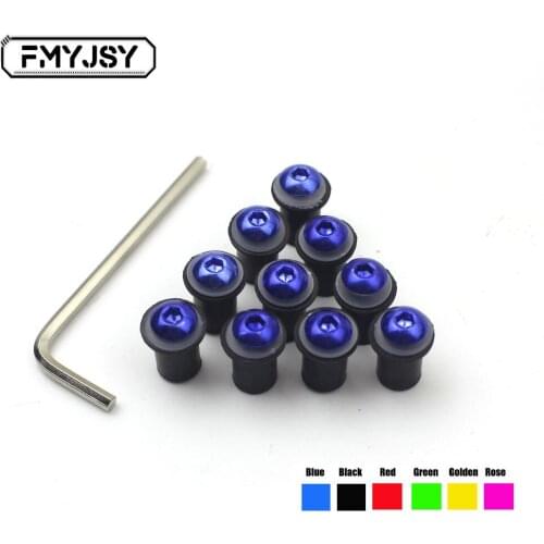 For Aprilia TUONO V4R Motorcycle Bolts Screws Kit Windscreen Windshield Cafe Racer Motocross 10PCS 5MM Universal