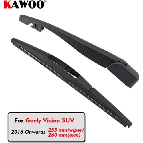 KAWOO Car Rear Wiper Blades Back Window Wipers Arm For Geely Vision SUV Hatchback (2016 Onwards) 255mm Auto Windscreen Blade