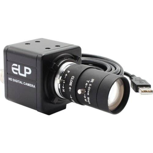ELP AR0144 1280*720 60fps global shutter usb camera monochrome with 5-50mm varifocal for industrial
