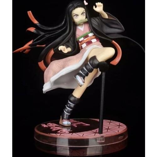 New Anime Demon Slayer Kimetsu No Yaiba Figure Agatsuma Zenitsu Kamado Tanjirou Kamado Nezuko Action figure model Toys Gift