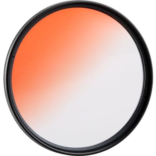 Camera Lens Filter 37/40.5/43/46/49/52/55/58/62/67/72/77/82mm Sunset Gradual Orange Filter for Canon Nikon Sony Fujifilm Tamron