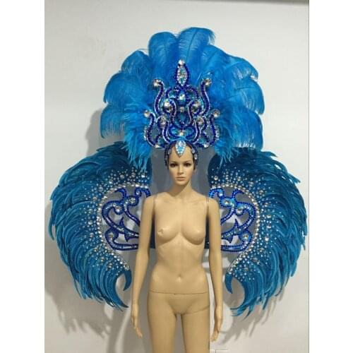 Latin dance Samba accessories Fashion exquisite headdress feathers Delicate dance shows accessories Samba clothing
