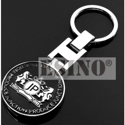 Fashion Design Car Accessory 3D Metal Zinc Alloy H Type Double Side Key Chain Key Ring for JP Junction Production