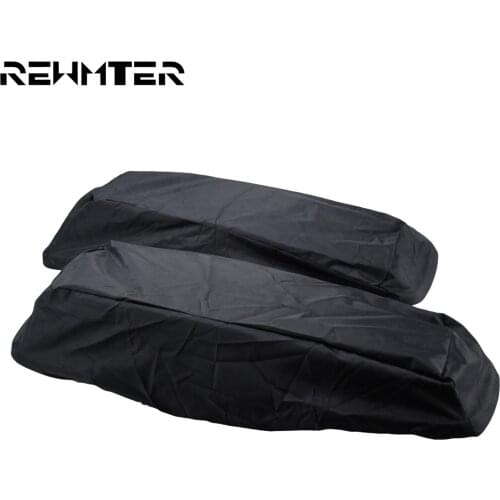 Motorcycle Waterproof Saddlebag Lid Covers Audio Speaker Lids Case Rain Dust For Harley Touring Road King Street Glide FLHX FLHR