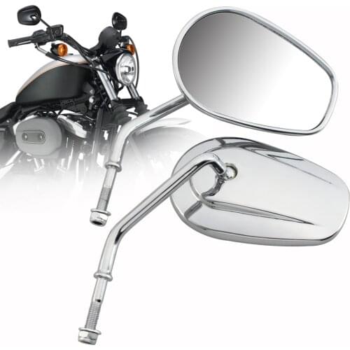 Motorcycle Rearview Mirror 8mm Handlebar Side Mirrors For Harley Touring Road King Softail Sportster XL 883 1200 Softail Bobber