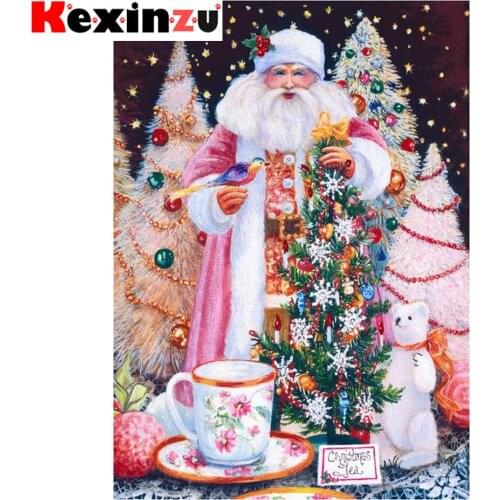 Kexinzu Full 5D DIY Square/Round Diamond Painting" Cartoon Santa Claus" 3D Embroidery Cross Stitch Mosaic diamondpainting Gift
