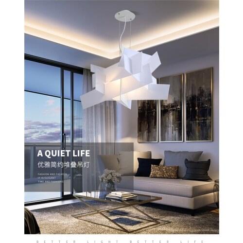 Nordic Modern Acrylic Pendant Lights Art Design Living Room Bedroom Commercial Restaurant Shop Clothing Store Net Red LED Lamps