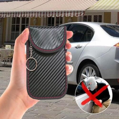 2021 Newest Hot 1pc Anti-theft Car Key Fob RFID Signal Blocker Faraday Signal Blocking Pouch Bag Key Wallets Electromagnetic