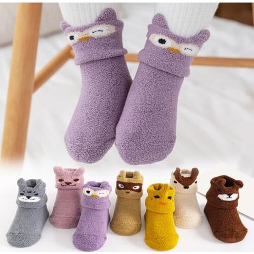 New cute cartoon baby childrens socks non-slip newborn toddler socks