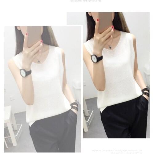 New Solid Slim Women tank Tops Summer Sleeveless Jersey Cotton Tanks Camis Tees For Woman Sexy Top White Black Multicolor Vest