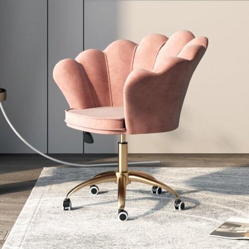 Office Chairs Home Swivel Ins Liftable Computer Chair Petal Casual Girl Pink Cute Bedroom Desk Dormitory Student Office Armchair