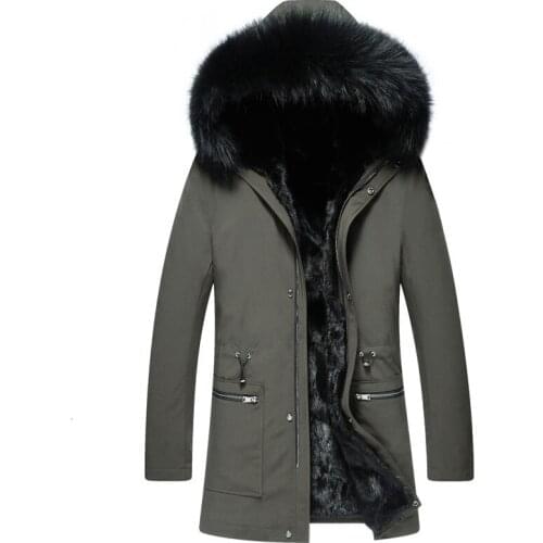 Real Fur Coat Men Natural Rabbit Fur Parka Mens Winter Jacket Clothes 2020 Mens Luxury Fur Warm Jacktes Plus Size SW21 YY833