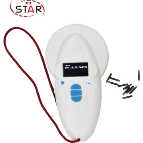 RFID animal microchip reader transponder syringe pet scanners with 10 pcs glass capsule 1.4*8mm