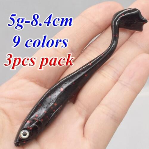 3pcs/lot Silicone Larvae Soft Fishing Lures Jigging Bait Artificial Worm Fish Bait Wobblers Sinking Swimbait Fishing Tackle