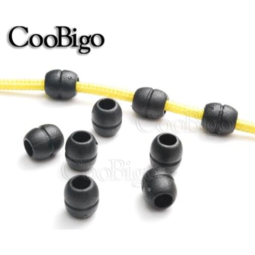 20pcs 3.5mm Hole Plastic Slide Beads Cord Lock Stopper Sportwear Backpack Paracord Rope String Apparel Sewing Parts