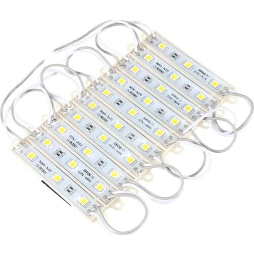LED module 10pcs 5050 SMD 3 LED Module LED Strip String Light Lamp Multi Colors Waterproof IP68 DC12V