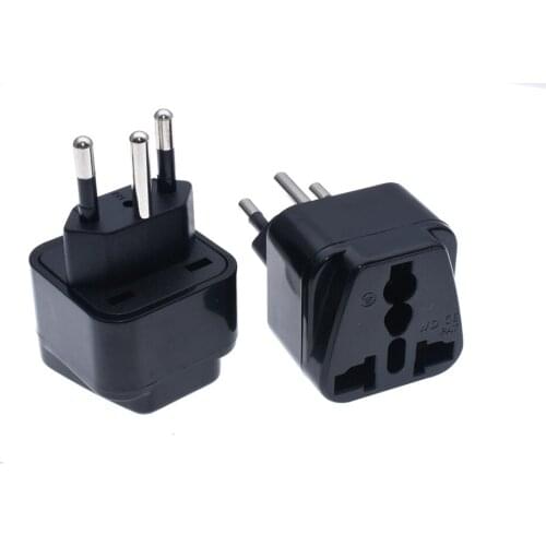 Black Universal EURO UK AU USA EU to Swiss Switzerland Suisse 3 Pin Plug Converter Travel Plug Adapter 250V 10A
