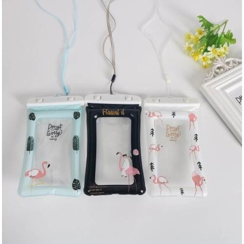 Waterproof Swimming Bag Fingerprint Unlock Cartoon Floating Air Phone Bag Outdoor Diving Beach Water Bag