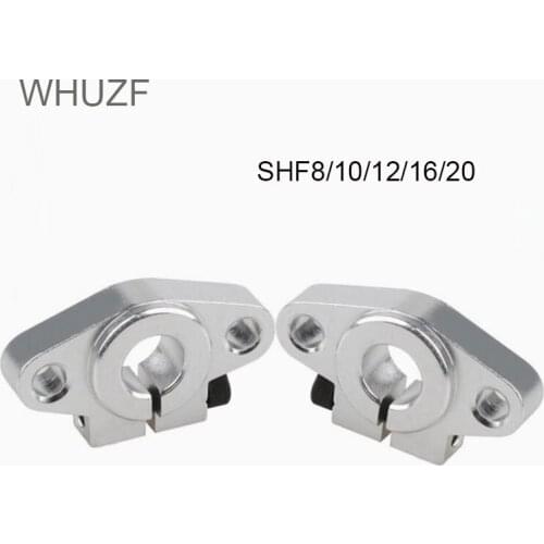 WHUZF 4/6/10PCS SHF8 SHF10 SHF12 SHF16 Bearing Shaft Support for 8mm 10mm 12mm 16mm Rod Round Shaft Support Diy CNC 3D Printer
