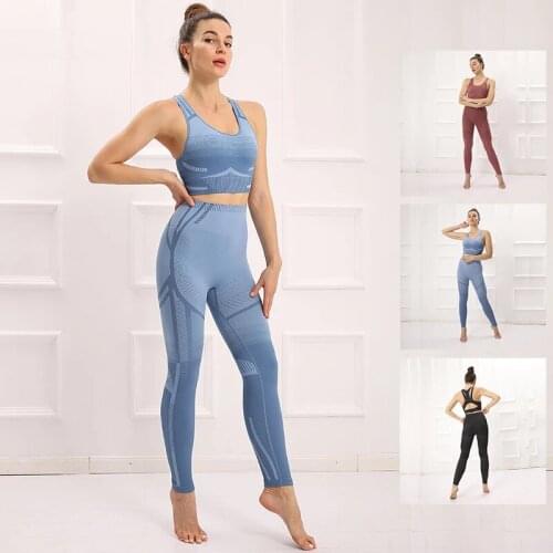 2021 Shark Pattern Womens Sportswear Yoga Set Female Sport Colthing Gym Wear Fitness Bra High Waist Leggings Two Pieces Sets