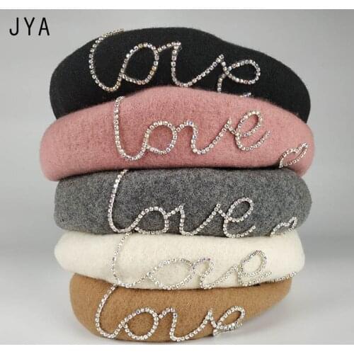 High Quality Knit 98% Pure Wool Beret Cap for Women Fashion Winter Hat Elegant Female Beret British Style Solid Color Wholesale