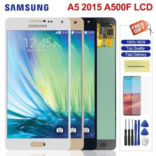 5.0" Original A500 Lcd For Samsung Galaxy A5 2015 A500 LCD Display Touch Screen Digitizer Replacement For Samsung A500 Screen
