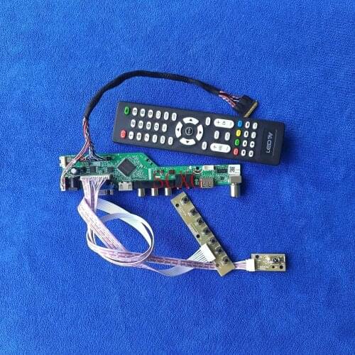 40-Pin LVDS Monitor controller drive board DIY Kit AV VGA USB HDMI-compatible 1920*1080 Fit N184H6/N184HGE Signal analog LCD LED