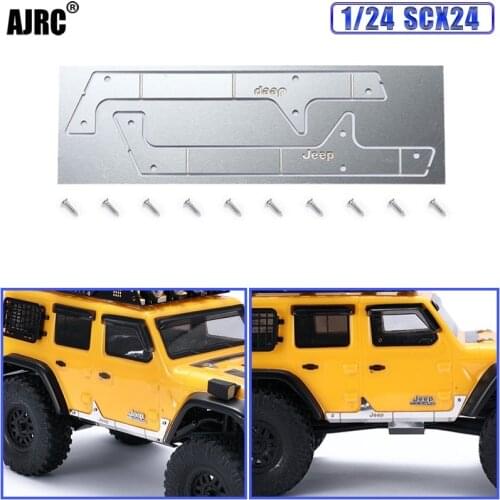 Ajrc 1/24 Axial Scx24 Wrangler Jeep Side Door Imitation Skateboard Side Skirt Metal Sticker SCX24