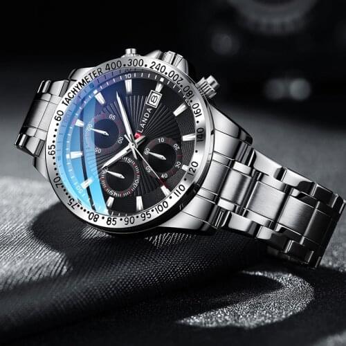 COXRY 2021 New Fashion Mens Watches with Stainless Steel Top Brand Luxury Sports Chronograph Quartz Watch Men Relogio Masculino