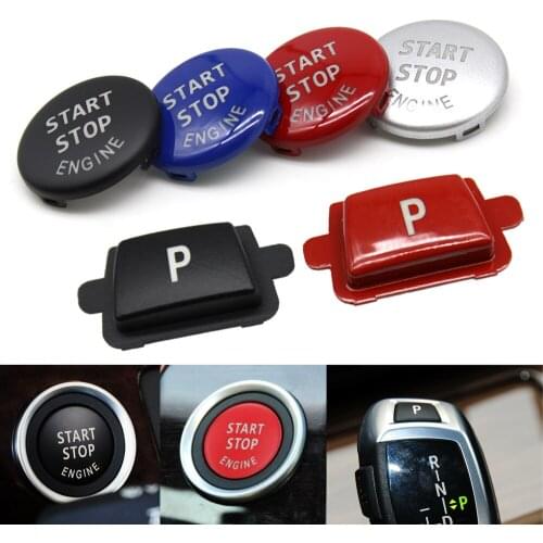 Engine Ignition Start Stop Button Gear Shift Lever Auto Parking P Switch Cap For BMW X5 X6 E70 E71 E72