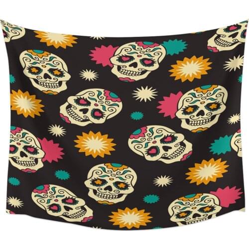 Bones Love Flowers Wall Tapestry Home Wall Decor Bedroom Tapestry Wall Hanging Yoga Mat Picnic Mat