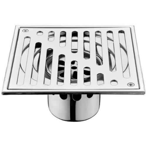 M17D Stainless Steel Shower Square Drain Plug Cover Trap Anti-Odor Bathroom Floor Strainer Grate Waste Tile Insert Anti Clogging