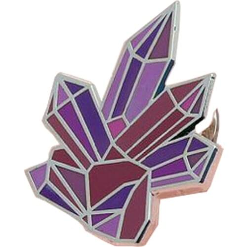 Quartz Pastel Crystal Enamel Pin Mineral Badge