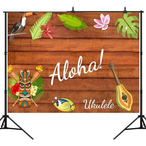 Lyavshi photography background Aloha tiki mask luau party tropical backdrop photo studio photobooth shoot prop