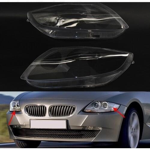 Pair Left&Right Headlight Headlamp Lens Cover for BMW Z4 E85 2003-2008